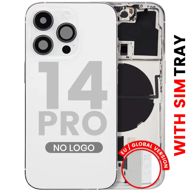 Châssis pour Apple iPhone 14 Pro (version EU, compatible premium, argent)