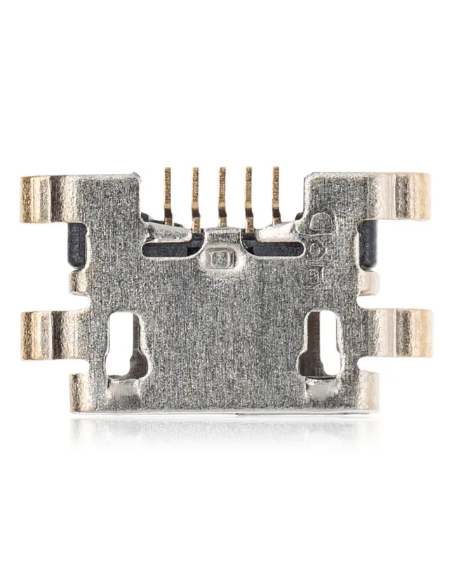 Connecteur de charge à souder — format Micro B, 5 broches, 4 points de fixation (C072)