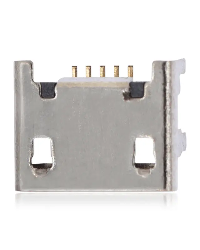 Connecteur de charge à souder — format Micro B, 5 broches, 4 points de fixation (C148)