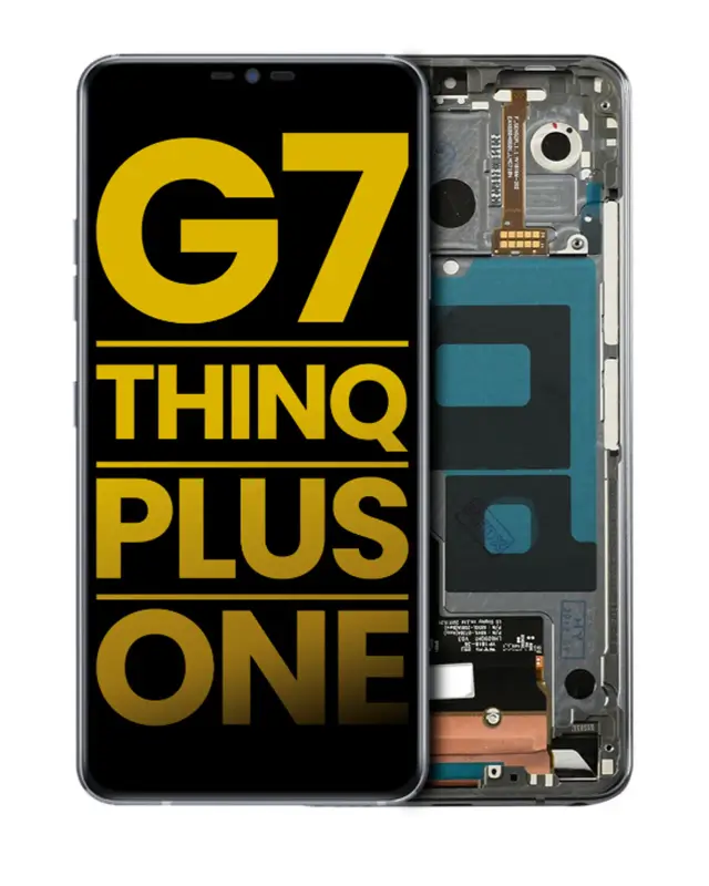 Écran LCD avec châssis pour LG G7 ThinQ / G7 Plus / G7 One (reconditionné, gris)