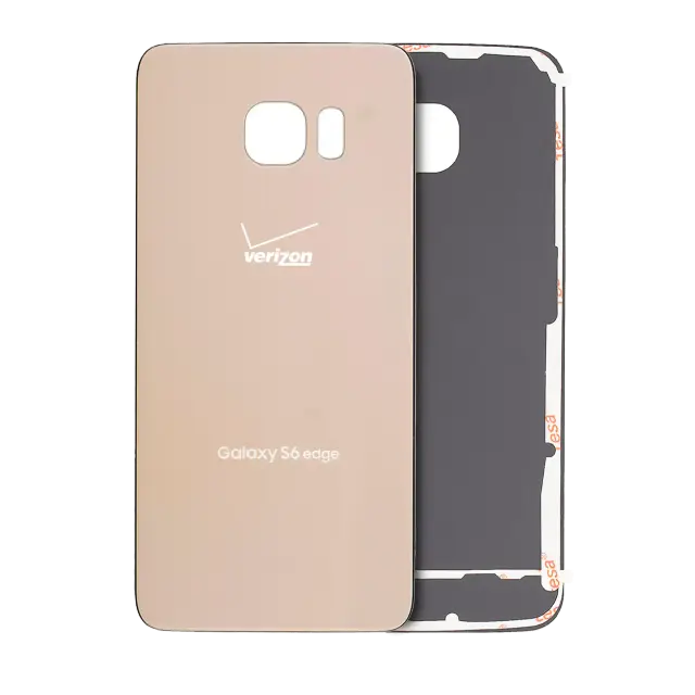 Vitre arrière pour Samsung Galaxy S6 Edge (Verizon 4G) (pack service origine, or)