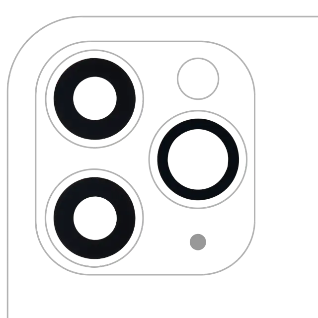 Lentille de caméra arrière avec adhésif pour Apple iPhone 11 Pro / Pro Max (lot de 3, compatible premium, lot de 10)