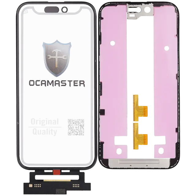 Vitre d’écran avec OCA pour Apple iPhone 15 (OCA Master)