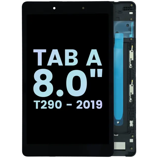 Écran LCD avec châssis pour Samsung Galaxy Tab A 8" (T290) (pack service origine, noir)