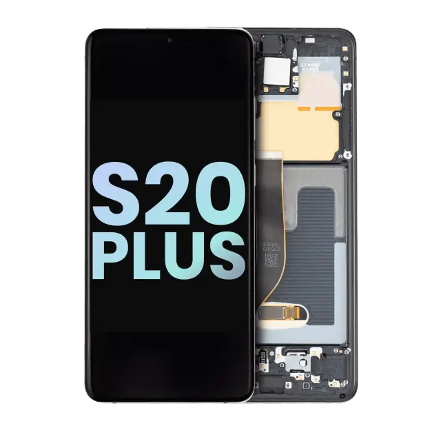 Écran OLED avec châssis pour Samsung Galaxy S20 Plus 5G (pack service origine, Cosmic Gray)