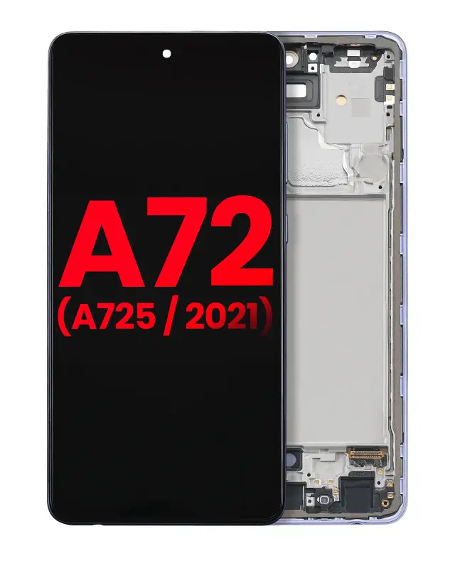 Écran OLED avec châssis pour Samsung A72 (A725 / 2021) (6.67") (compatible premium, Awesome Violet)