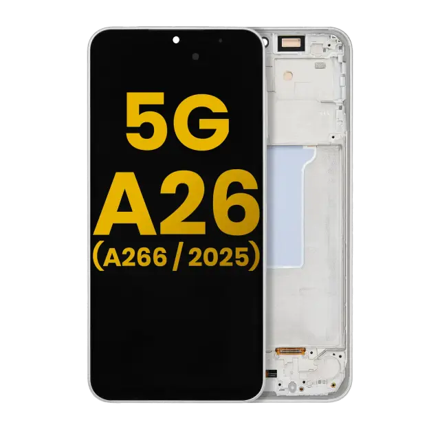 Écran OLED avec châssis pour Samsung Galaxy A26 5G (A266 / 2025) (reconditionné, blanc)