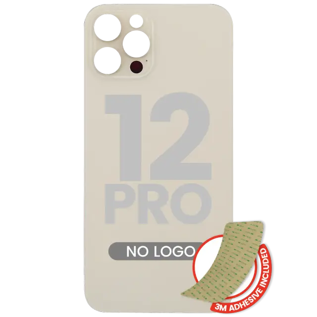 Vitre arrière pour Apple iPhone 12 Pro (No Logo / Large Camera Hole, or)