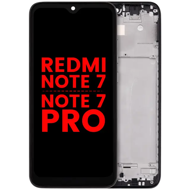 Écran LCD avec châssis pour Xiaomi Redmi Note 7 / 7 Pro (compatible premium, noir sidéral)