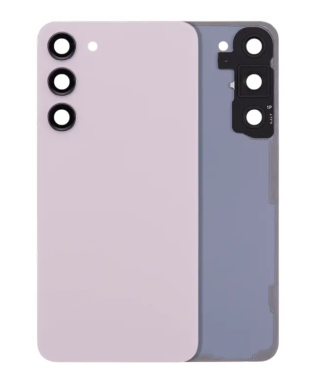 Vitre arrière pour Samsung Galaxy S23 Plus 5G (sans logo, compatible, Lavender)