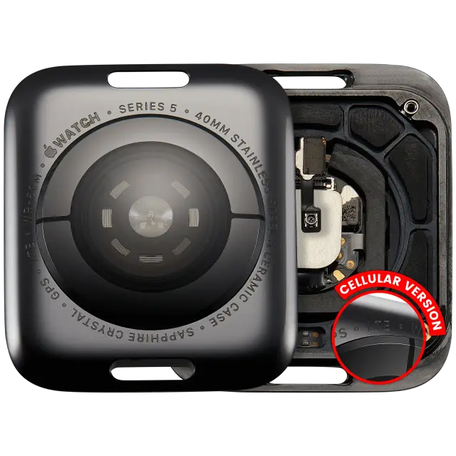 Vitre arrière pour Apple Watch Series 5 (40mm) (LET Version, Stainless / Space Black)
