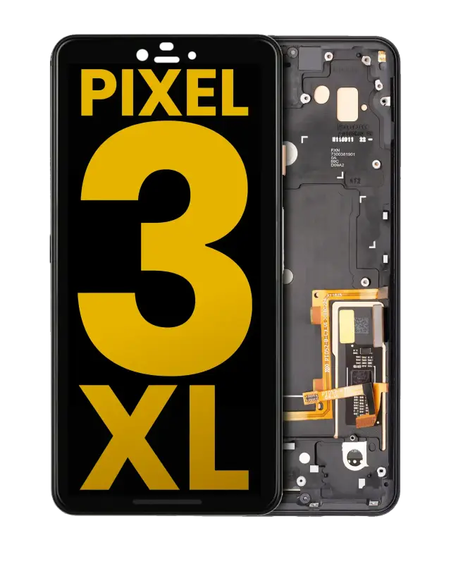 Écran OLED avec châssis pour Google Pixel 3 XL (reconditionné, Just Black)