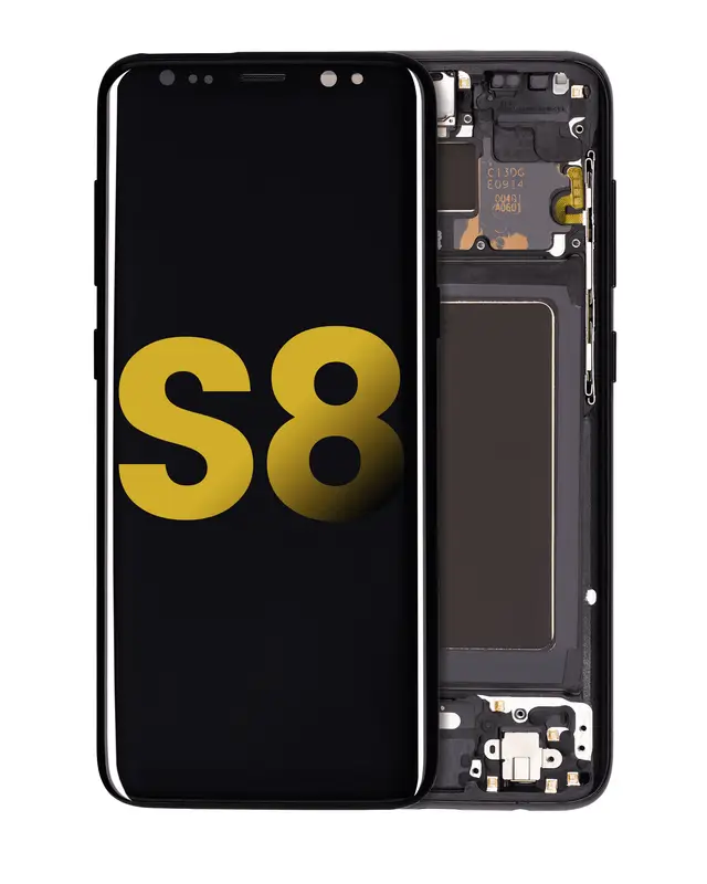 Écran OLED avec châssis pour Samsung Galaxy S8 (reconditionné, noir minuit)
