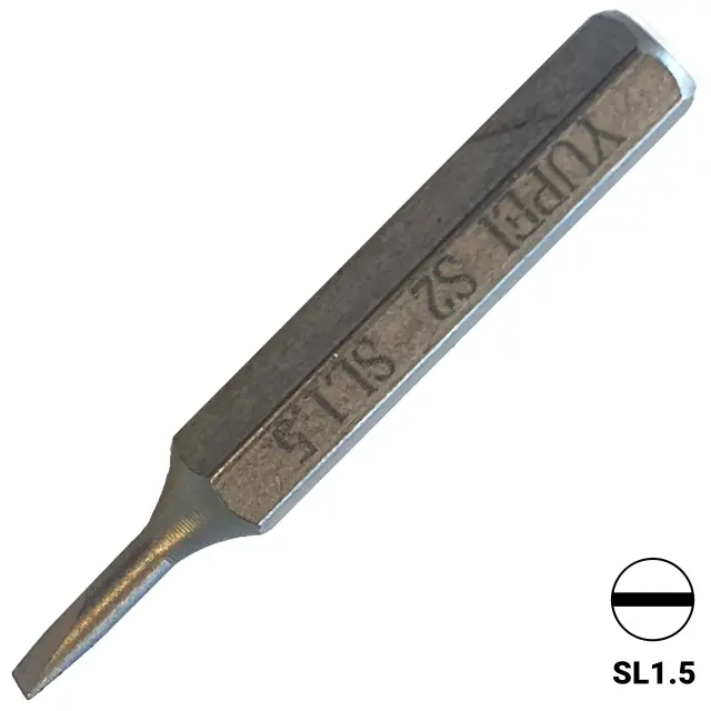 Embout de tournevis en acier S2 plat SL1,5