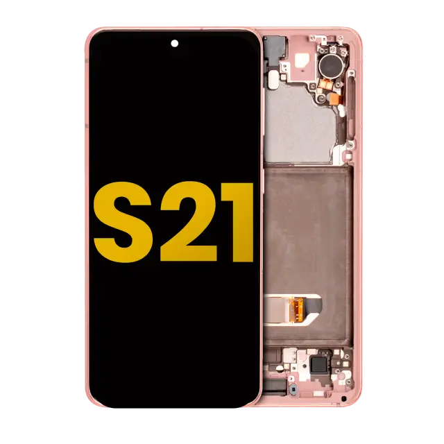 Écran OLED avec châssis pour Samsung Galaxy S21 5G (reconditionné, Phantom Pink)