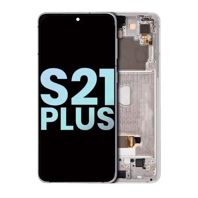Écran OLED avec châssis pour Samsung Galaxy S21 Plus 5G (pack service origine, Phantom Silver)
