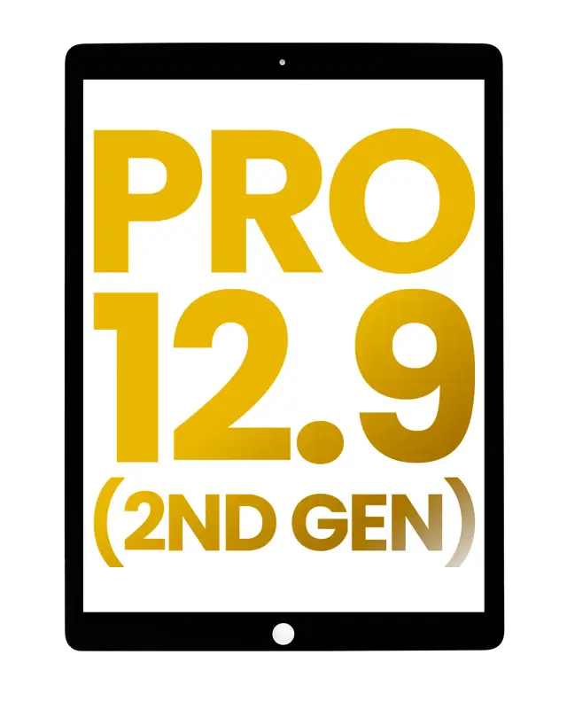 Vitre tactile pour Apple iPad Pro 12.9" 2nd Gen (2017) (OCA préinstallé, séparation de la vitre requise, premium, noir)