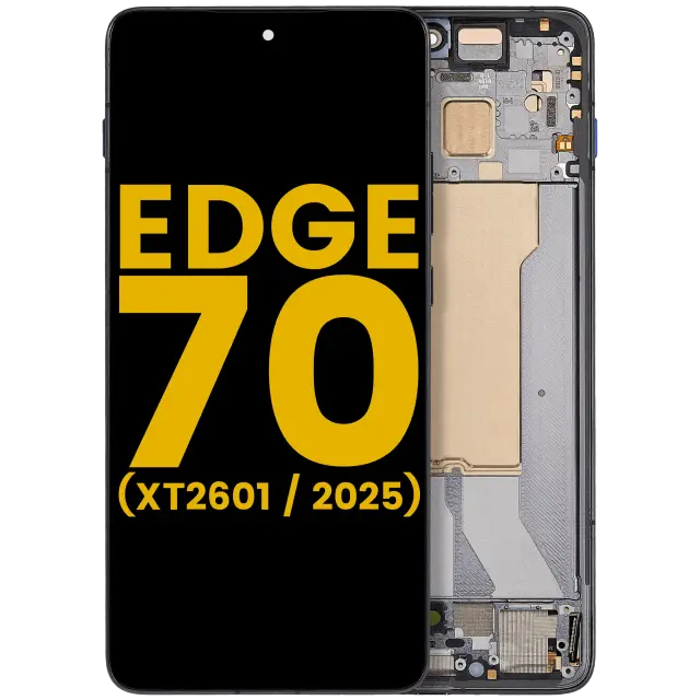Écran OLED avec châssis pour Motorola Edge 70 (XT2601 / 2025） (reconditionné, Gadget Gray)