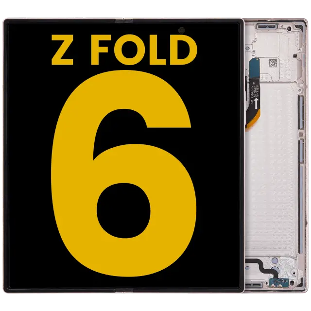 Écran OLED intérieur avec châssis pour Samsung Galaxy Z Fold 6 5G (version US & internationale, reconditionné, rose)