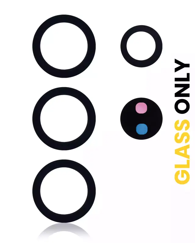 Lentille de caméra arrière avec adhésif pour Samsung Galaxy S24 Ultra 5G (lot de 4, toutes couleurs)