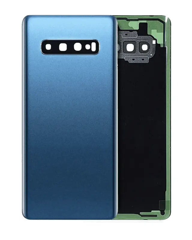 Vitre arrière pour Samsung Galaxy S10 Plus (sans logo, compatible premium, Prism Blue)