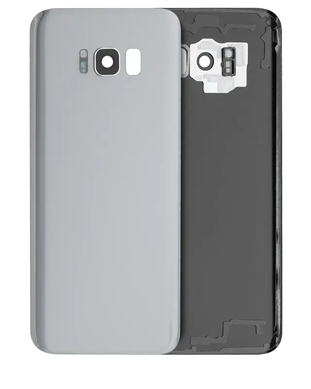 Vitre arrière pour Samsung Galaxy S8 Plus (sans logo, compatible premium, Arctic Silver)