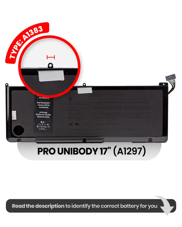 Batterie pour Apple MacBook Pro 17" A1297 (2011)