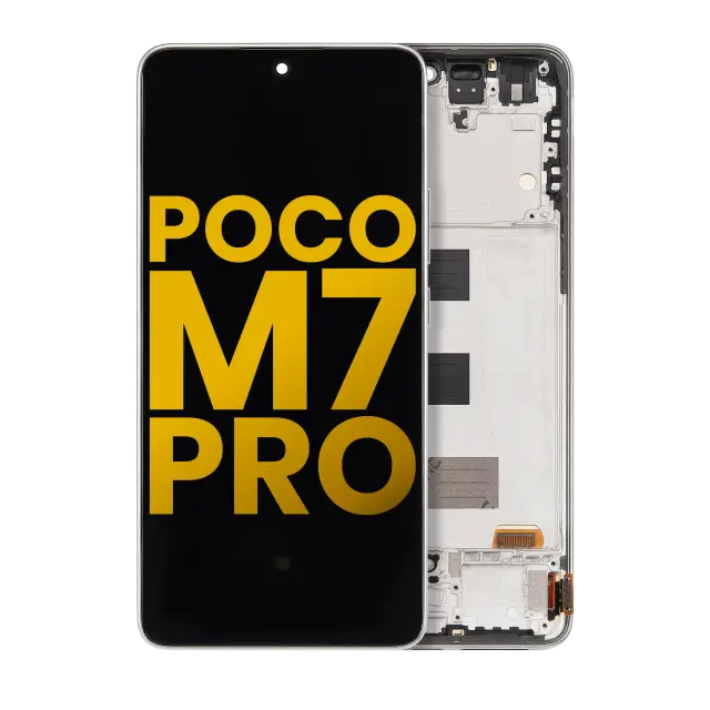 Écran OLED avec châssis pour Xiaomi Poco M7 Pro 5G (reconditionné, Lunar Dust)