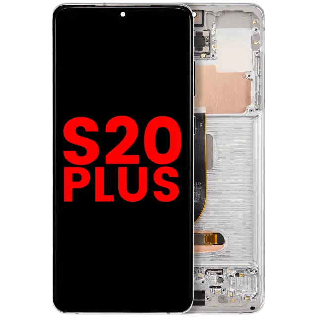 Écran OLED avec châssis pour Samsung Galaxy S20 Plus 5G (compatible premium, Cloud White)