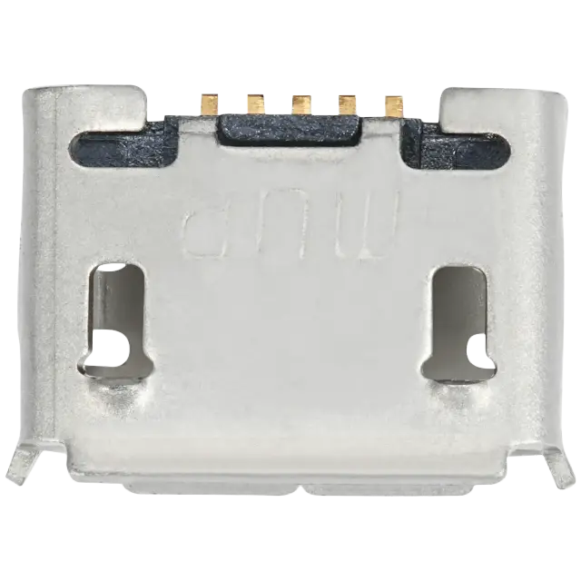 Connecteur de charge à souder — format Micro B, 5 broches, 2 points de fixation (C017)