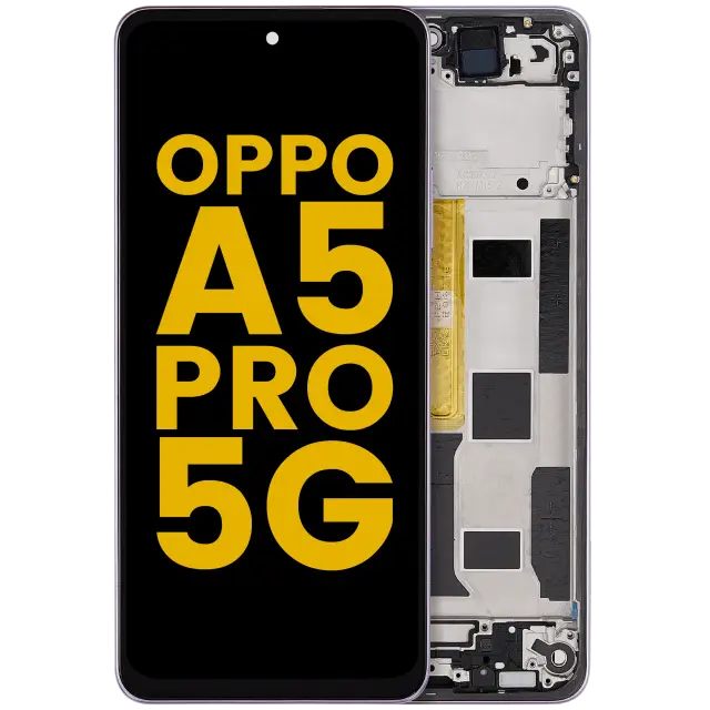Écran LCD avec châssis pour OPPO A5 Pro 5G (reconditionné, Flower Pink)