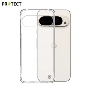Coque Silicone Renforcée PROTECT pour Google Pixel 9/Pixel 9 Pro Transparent