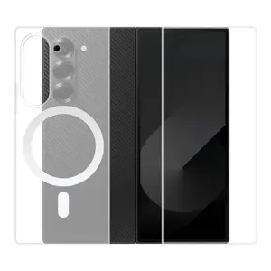 Coque Silicone MagSafe Compatible pour Samsung Galaxy Z Fold 6 5G F956 Transparent