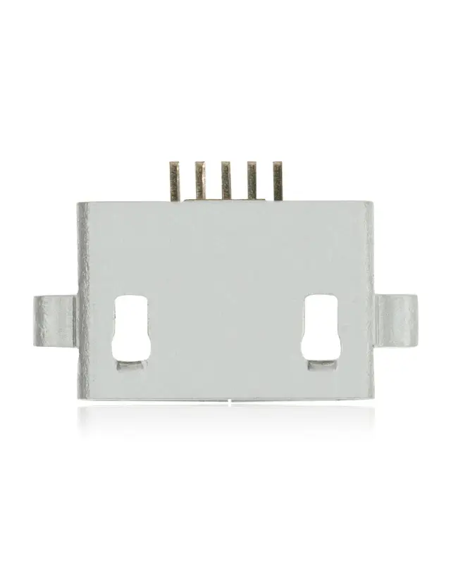 Connecteur de charge à souder — format Micro B, 5 broches, 2 points de fixation (C034)