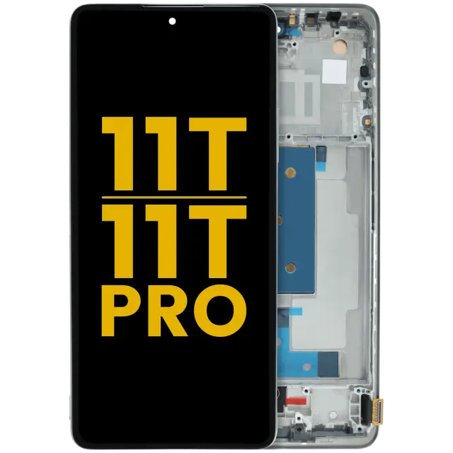Écran OLED avec châssis pour Xiaomi 11T / 11T Pro (reconditionné, Celestial Blue)