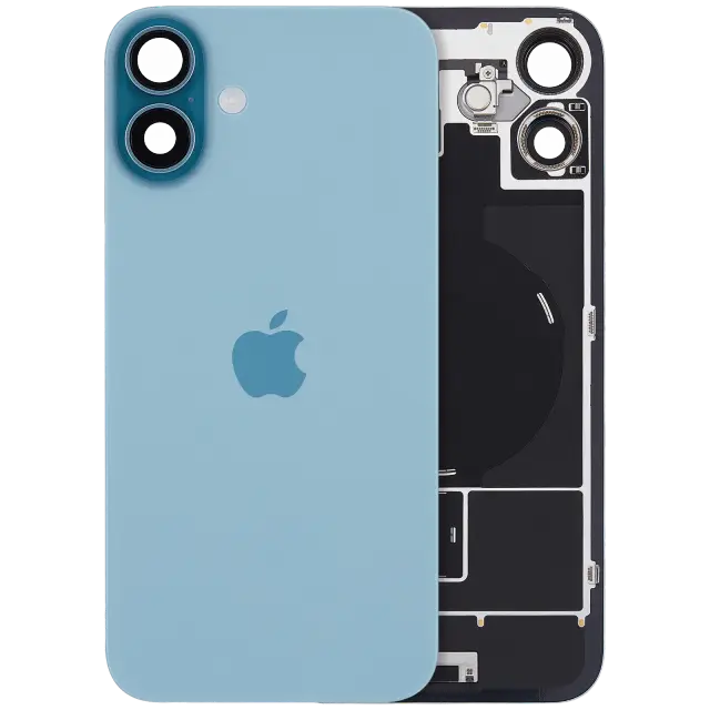 Vitre arrière avec MagSafe, NFC et nappe flash pour Apple iPhone 16 Plus (UK / EU Version, origine, turquoise)