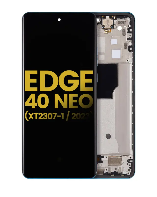 Écran OLED avec châssis pour Motorola Moto Edge 40 Neo (XT2307-1 / 2023) (reconditionné, Caneel Bay)