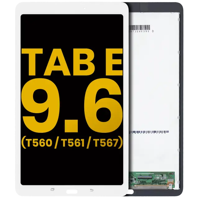 Écran LCD sans châssis pour Samsung Galaxy Tab E 9.6" (T560 / T561 / T567) (2015) (reconditionné, blanc)