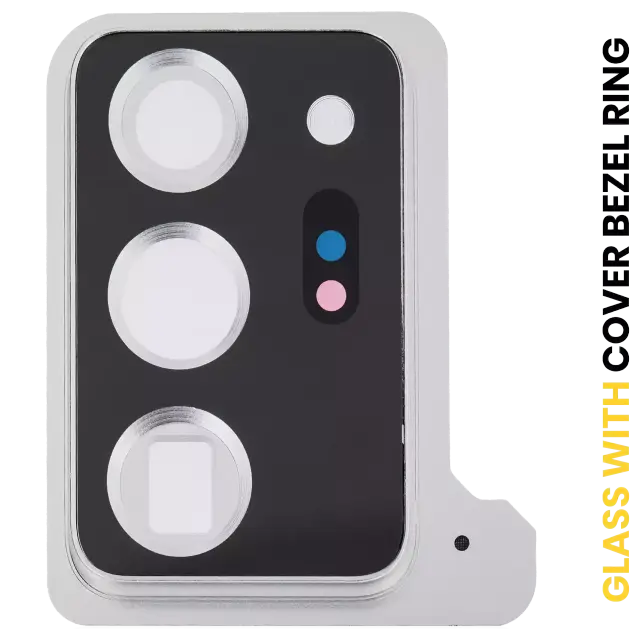 Lentille de caméra arrière avec anneau pour Samsung Galaxy Note 20 Ultra (Mystic White)