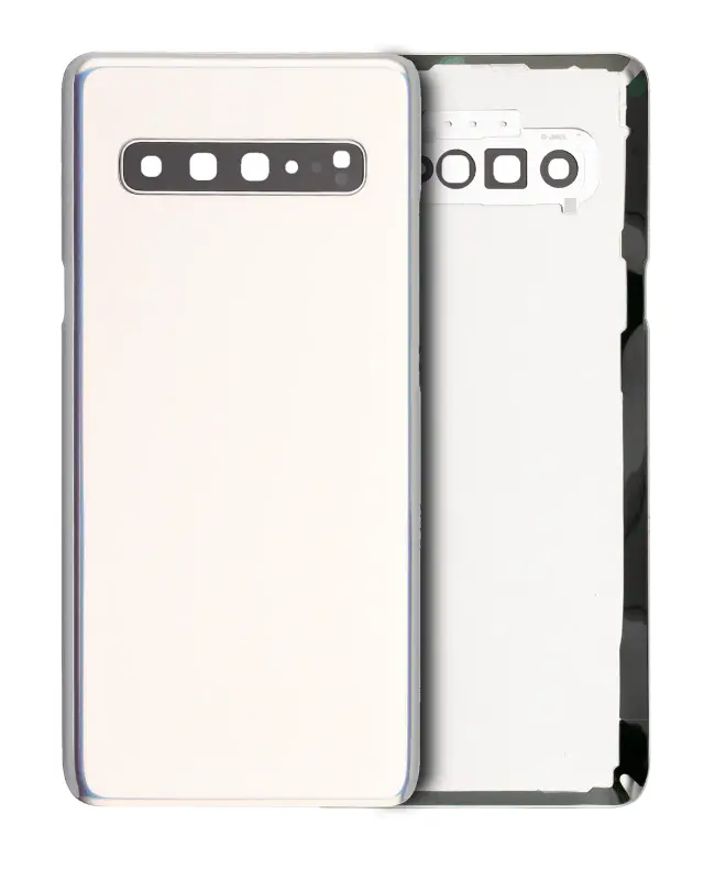 Vitre arrière pour Samsung Galaxy S10 (pack service origine, Crown Silver)