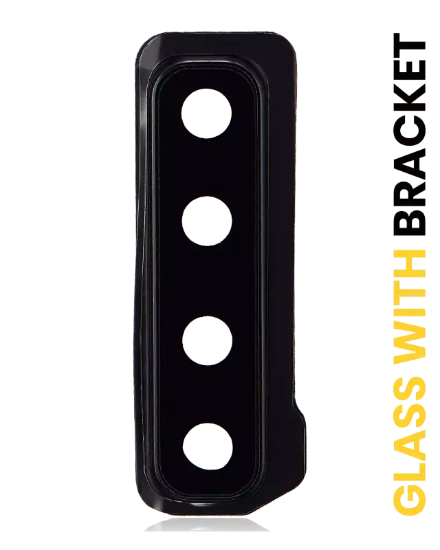 Lentille de caméra arrière avec support pour Samsung Galaxy A9 (A920 / 2018) (Caviar Black)
