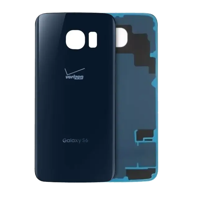 Vitre arrière pour Samsung Galaxy S6 (Verizon Logo, pack service origine, Black Sapphire)