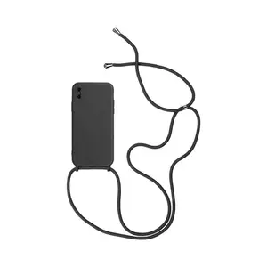 Coque Silicone avec Cordon Apple iPhone XS Max (08) Noir