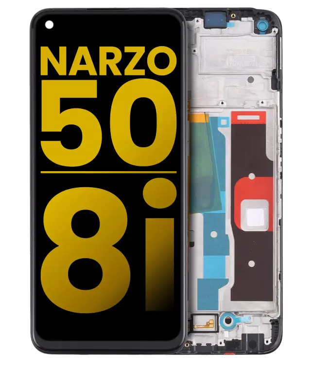 Écran LCD avec châssis pour Realme Narzo 50 / Realme 8i (reconditionné, toutes couleurs)