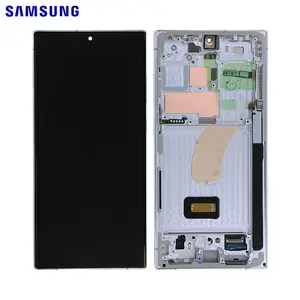 Écran Tactile Original Samsung Galaxy S23 Ultra 5G S918 GH82-30465B GH82-30466B Crème