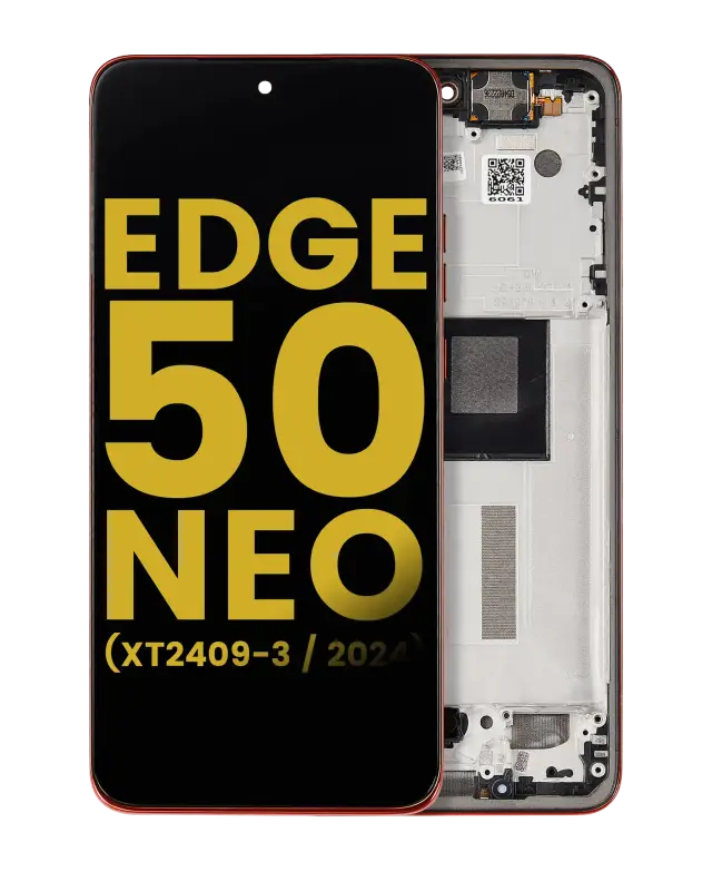 Écran OLED avec châssis pour Motorola Moto Edge 50 Neo (XT2409-3 / 2024) (reconditionné, Poinciana)
