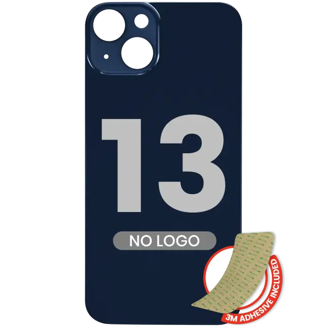 Vitre arrière pour Apple iPhone 13 (No Logo / Large Camera Hole, minuit)