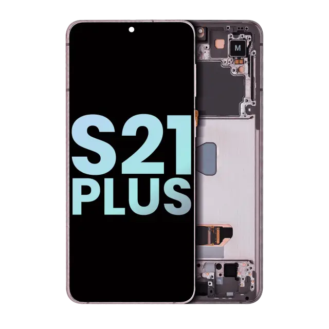 Écran OLED avec châssis pour Samsung Galaxy S21 Plus 5G (pack service origine, Phantom Violet / Pink / Gold)