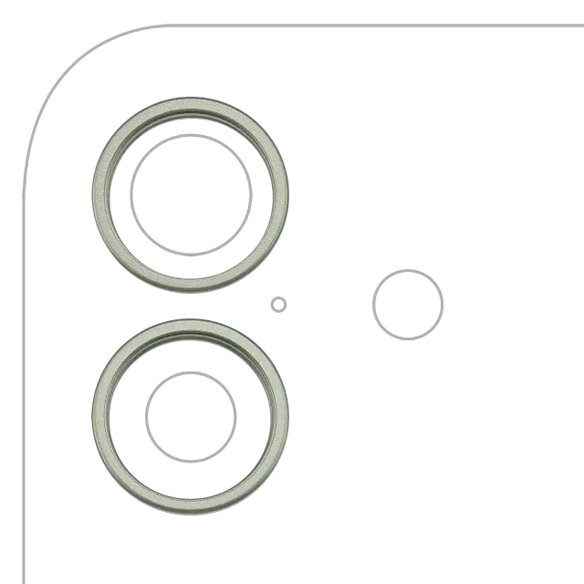 Anneau de contour de caméra arrière pour Apple iPhone 17 (Sage, lot de 2)