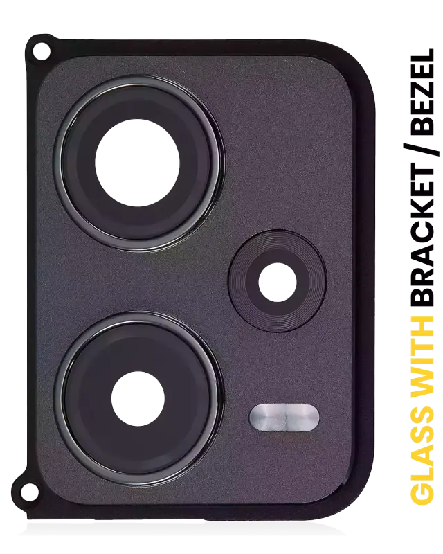 Lentille de caméra arrière avec support et anneau pour Xiaomi Redmi Note 12 Pro Plus (Obsidian Black)